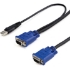 Picture of StarTech.com StarTech.com 15 ft 2-in-1 Ultra Thin USB KVM Cable - Video / USB cable - 4 pin USB Type A, HD-15 (M) - HD-15 (M) - 4.57 m