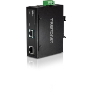 Picture of TRENDnet Hardened Industrial 90W Gigabit 4Ppoe Injector,4-Pair Power Over Ethernet, Poe(15.4W), Poe+(30W), 4Ppoe(90W)Power, IP30, DIN-Rail/Wall Mount Included, 4-Pair Poe Up to 100M (328 ft.),TI-IG90