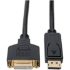 Picture of Tripp Lite DisplayPort to DVI Adapter Converter Cable M/F 1080p Black 1ft