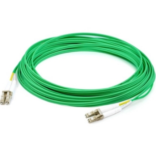 Picture of AddOn 8m LC (Male) to LC (Male) Green OM4 Duplex Fiber OFNR (Riser-Rated) Patch Cable