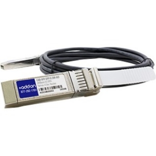 Picture of AddOn Arista Networks CAB-SFP-SFP-0.5M Compatible TAA Compliant 10GBase-CU SFP+ to SFP+ Direct Attach Cable (Passive Twinax, 0.5m)