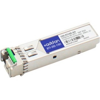 Picture of AddOn Calix 100-02168 Compatible TAA Compliant 10GBase-BX SFP+ Transceiver (SMF, 1270nmTx/1330nmRx, 20km, LC, DOM, Rugged)