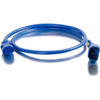 Picture of C2G 2ft 18AWG Power Cord (IEC320C14 to IEC320C13) - Blue