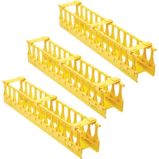 Picture of Tripp Lite High-Capacity Vertical Cable Manager - Double Finger Duct, Yellow, 6 ft. (1.8 m)