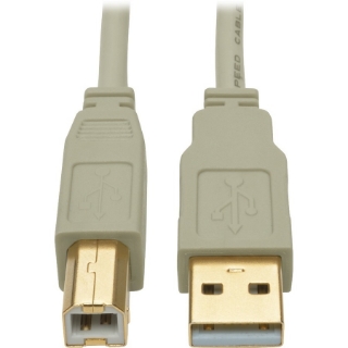 Picture of Tripp Lite 6ft USB 2.0 Hi-Speed A/B Cable M/M 28/24 AWG 480 Mbps Beige 6'