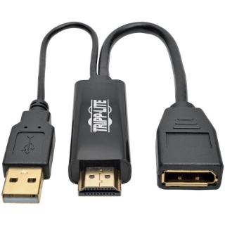 Picture of Tripp Lite HDMI to DisplayPort Active Converter 4Kx2K w/ USB Power M/F 6in 6"