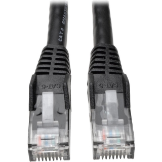 Picture of Tripp Lite Cat6 GbE Gigabit Ethernet Snagless Molded Patch Cable UTP Black RJ45 M/M 8ft 8'
