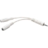 Picture of Tripp Lite 6in Mini Stereo Cable Adapter Y Splitter 3.5mm M to 2xF White 6"