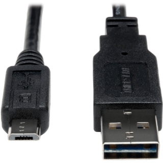 Picture of Tripp Lite 1ft USB 2.0 High Speed Cable 28/24AWG Reversible A to 5Pin Micro B M/M