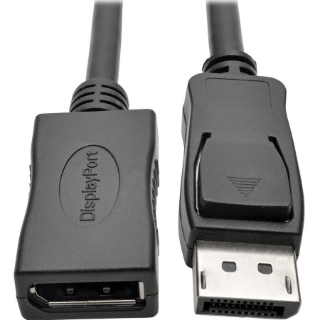 Picture of Tripp Lite DisplayPort Extension Cable 4K w/ Latches HDCP 2.2 M/F 3ft 3'