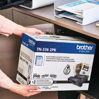 Picture of Brother Genuine High-Yield Black Toner Cartridge Twin Pack TN336 2PK