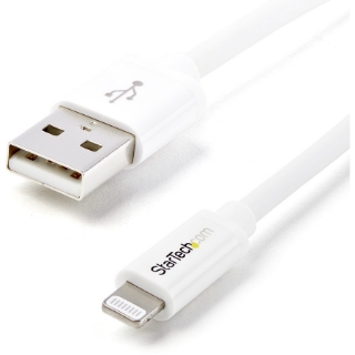 Picture of StarTech.com 2m (6ft) Long White Apple&reg; 8-pin Lightning Connector to USB Cable for iPhone / iPod / iPad