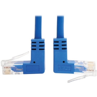 Picture of Tripp Lite Cat6 Ethernet Cable Up/Down Angled UTP Slim Molded M/M Blue 2ft
