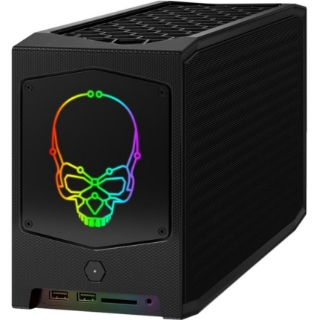 Picture of Intel NUC 11 Extreme Kit NUC11BTMi7 Gaming Barebone System - Mini PC - ( no Cord, add sku 60299C Cord ) 11th Gen i7-11700B (8 Core) - Intel WM590 Chip - 64 GB DDR4 SDRAM DDR4-3200 Maximum RAM Support - 2 Total Memory Slots - Serial ATA/600 RAID Controller - Intel UHD Graphics Graphic(s) - HDMI - 2.5 Gigabit Ethernet - Windows 10 x64 Supported - Intel Optane Memory Ready - 3 Year