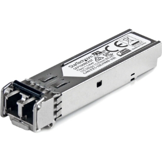 Picture of StarTech.com MSA Uncoded SFP Module - 100BASE-ZX - 100Mb Ethernet SFP 100MbE Single Mode Fiber (SMF) Optic Transceiver Module - 80km DDM