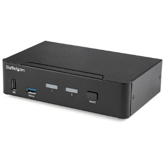 Picture of StarTech.com 2 Port DisplayPort KVM Switch - 4K 60Hz - Single Display - UHD DP 1.2 USB KVM Switch with USB 3.0 Hub & Audio - TAA Compliant