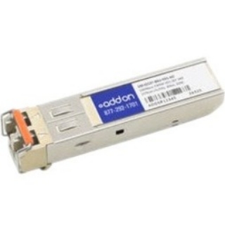 Picture of AddOn Calix 100-02137-BXU-HD1 Compatible TAA Compliant 1000Base-CWDM HD1 SFP Transceiver (SMF, 1570nm LTx/HRx, 80km, LC, DOM)