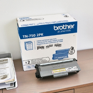 Picture of Brother TN-750 Original Toner Cartridge - Twin-pack - Black