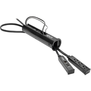 Picture of Tripp Lite Desktop Grommet Surge Protector Strip 3 Outlet w/ 2 USB Charging Ports, RJ45 10ft. Cord