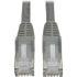 Picture of Tripp Lite 1ft Cat6 Gigabit Snagless Molded Patch Cable RJ45 M/M Gray 1'