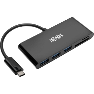 Picture of Tripp Lite USB C Hub Multiport w/ 3x USB-A Hub Micro SD, SD/MMC Card Reader USB Type C, USB-C, USB Type-C