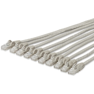 Picture of StarTech.com 10 ft. CAT6 Ethernet Cable - 10 Pack - ETL Verified - Gray CAT6 Patch Cord - Snagless RJ45 Connectors - 24 AWG - UTP