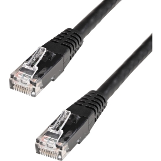 Picture of StarTech.com 2ft CAT6 Ethernet Cable - Black Molded Gigabit - 100W PoE UTP 650MHz - Category 6 Patch Cord UL Certified Wiring/TIA