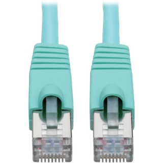 Picture of Tripp Lite Cat6a Ethernet Cable 10G STP Snagless Shielded PoE M/M Aqua 6ft