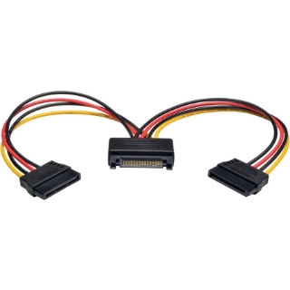 Picture of Tripp Lite 6in Serial ATA SATA Power Y Splitter Cable Adapter 15Pin M/F