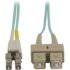 Picture of Tripp Lite 1M 10Gb Duplex Multimode 50/125 OM3 LSZH Fiber Optic Patch Cable LC/SC Aqua 3' 3ft 1 Meter