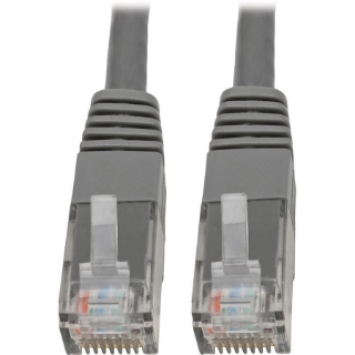 Picture of Tripp Lite Cat6 Cat5e Gigabit Molded Patch Cable RJ45 M/M 550MHz Gray 1ft 1'