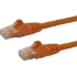 Picture of StarTech.com 25ft CAT6 Ethernet Cable - Orange Snagless Gigabit - 100W PoE UTP 650MHz Category 6 Patch Cord UL Certified Wiring/TIA