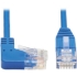 Picture of Tripp Lite Cat6 Ethernet Cable Right Angled UTP Slim Molded M/M Blue 7ft
