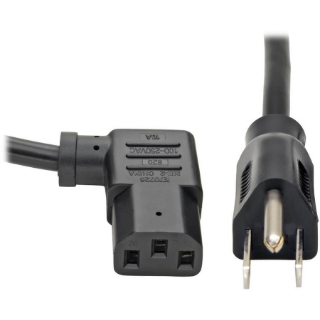 Picture of Tripp Lite Computer Power Cord 10A 18AWG 5-15P to Right Angle C13 10' 10ft