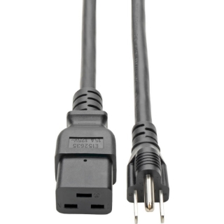 Picture of Tripp Lite 8ft Power Cord Adapter Cable 5-15P to C19 Heavy Duty 15A 14AWG 8'
