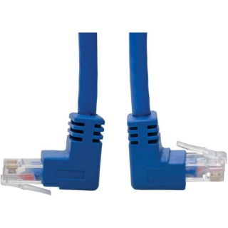 Picture of Tripp Lite Cat6 UTP Patch Cable, Up-Angle Male/Down-Angle Male - 4 ft., Blue