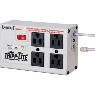Picture of Tripp Lite Isobar Surge Protector Metal RJ11 4 Outlet 6' Cord 3330 Joules