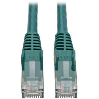 Picture of Tripp Lite Cat6 GbE Snagless Molded Patch Cable UTP Green RJ45 M/M 4ft 4'