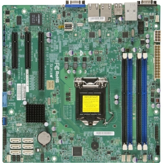 Picture of Supermicro X10SLH-F Server Motherboard - Intel C226 Chipset - Socket H3 LGA-1150 - Micro ATX