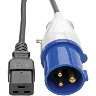 Picture of Tripp Lite 10ft Power Cord Extension Cable IEC309 to C19 Heavy Duty 16A 10'