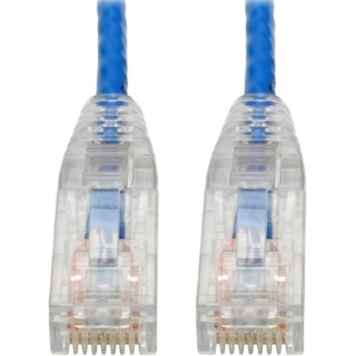 Picture of Tripp Lite Cat6 Gigabit Snagless Molded Slim UTP Patch Cable (RJ45 M/M), Blue, 6 in.