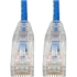 Picture of Tripp Lite Cat6 Gigabit Snagless Molded Slim UTP Patch Cable (RJ45 M/M), Blue, 6 in.