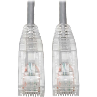 Picture of Tripp Lite Cat6 UTP Patch Cable (RJ45) - M/M, Gigabit, Snagless, Molded, Slim, Gray, 8 in.