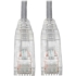 Picture of Tripp Lite Cat6 UTP Patch Cable (RJ45) - M/M, Gigabit, Snagless, Molded, Slim, Gray, 8 in.