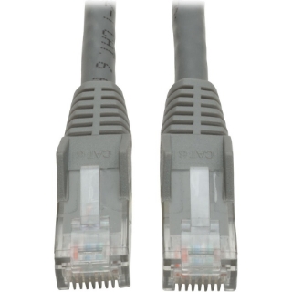 Picture of Tripp Lite Cat6 GbE Gigabit Ethernet Snagless Molded Patch Cable UTP Gray RJ45 M/M 35ft 35'