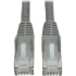 Picture of Tripp Lite Cat6 GbE Gigabit Ethernet Snagless Molded Patch Cable UTP Gray RJ45 M/M 35ft 35'