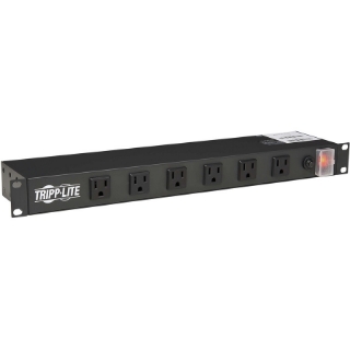 Picture of Tripp Lite Power Strip Rackmount Metal 120V 5-15R Right Angle 12 Outlet 1U