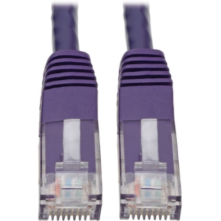 Picture of Tripp Lite Cat6 Cat5e Gigabit Molded Patch Cable RJ45 M/M 550MHz Purple 10ft