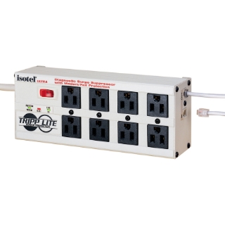Picture of Tripp Lite Isobar Surge Protector Metal RJ11 8 Outlet 12' Cord 3840 Joules