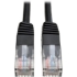 Picture of Tripp Lite 1ft Cat5e / Cat5 350MHz Molded Patch Cable RJ45 M/M Black 1'